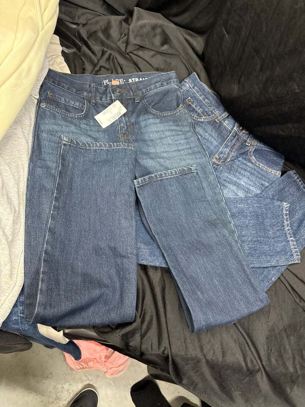 2 pair - The Children's Place Boys Deep Blue Straight Slim Leg Jeans - Size 10 S